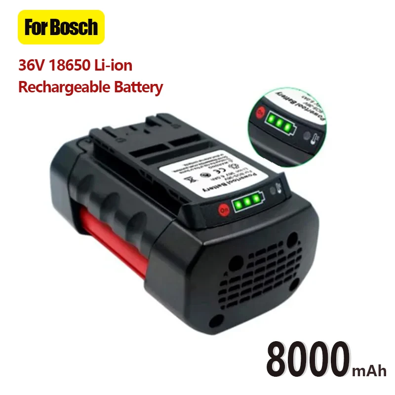 

36V 8000mAh Replacement Batteries Lithium-Ion for BOSCH Li-ion Rechargeable Battery BAT810 BAT836 BAT840 GBH36V-LI Power Tool