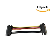 10cm 22Pin SATA Extension Cable, Sata Male to Female 7Pin + 15Pin Data and 3.3V Power Combo Extension Cable Cords
10cm 22Pin SATA Extension Cable, Sata Male to Female 7Pin + 15Pin Data and 3.3V Power Combo Extension Cable Cords