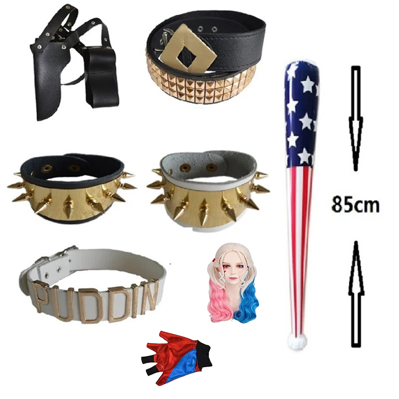Christmas Halloween cosplay New Quinn Harem Accessories Bracelet Necklace Belt Leather Case Strap Baseball Bat Cosplay Accessori
Christmas Halloween cosplay New Quinn Harem Accessories Bracelet Necklace Belt Leather Case Strap Baseball Bat Cosplay Accessori