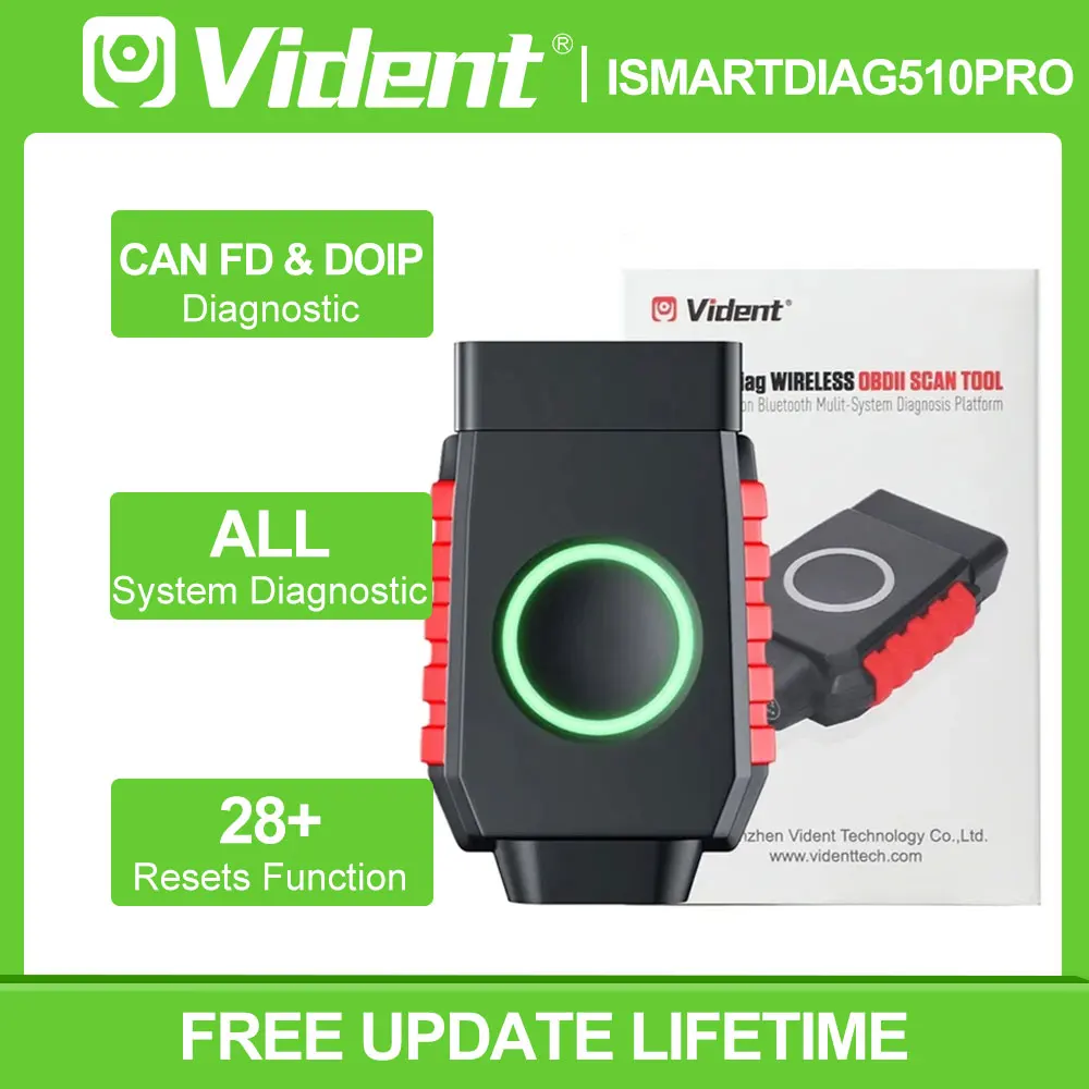 2024 Vident iSmartDiag510Pro Scanner BT Car Diagnostic Tool Full OBD2 Active Test 28+ Resets With CAN FD & DIOP Free Update
2024 Vident iSmartDiag510Pro Scanner BT Car Diagnostic Tool Full OBD2 Active Test 28+ Resets With CAN FD & DIOP Free Update