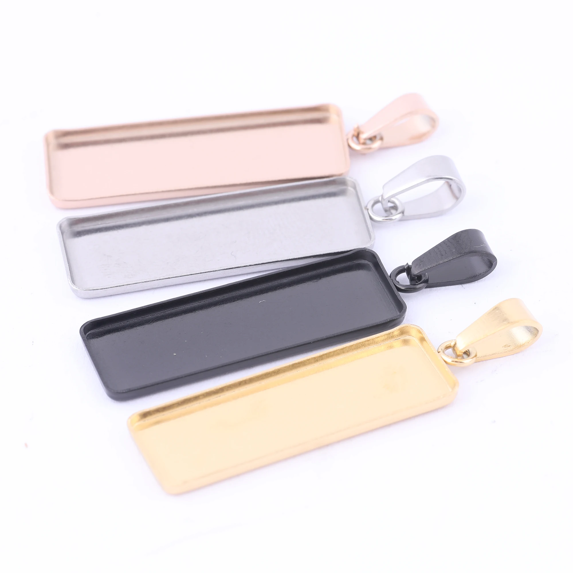 10pcs Stainless Steel Rectangle Bezel Pendant Trays 10x25mm 10x30mm Cabochon Base Setting Blanks Diy For Necklace Jewelry Making
10pcs Stainless Steel Rectangle Bezel Pendant Trays 10x25mm 10x30mm Cabochon Base Setting Blanks Diy For Necklace Jewelry Making