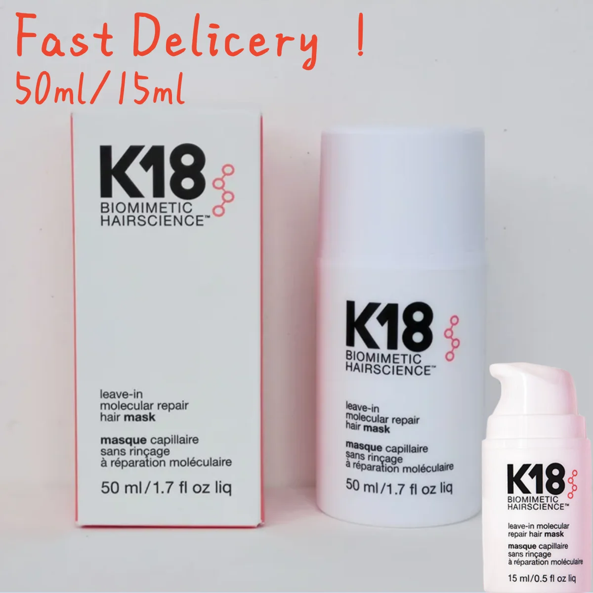 New K18 Hair Care Mask 50ml Moisturizes Repairs Damaged Hair Brightens Smoothes Hair Deeply Repairs Hair Care Essence Scalp Care
New K18 Hair Care Mask 50ml Moisturizes Repairs Damaged Hair Brightens Smoothes Hair Deeply Repairs Hair Care Essence Scalp Care