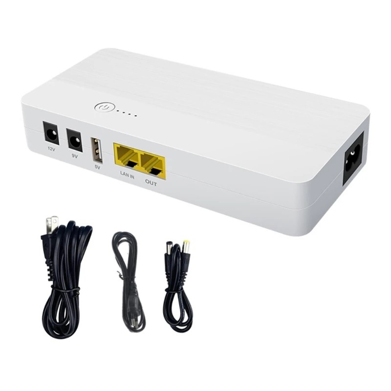 

POE24V Mini Portable UPS Uninterrupted Power Supply with Power Cable for Router 41QA