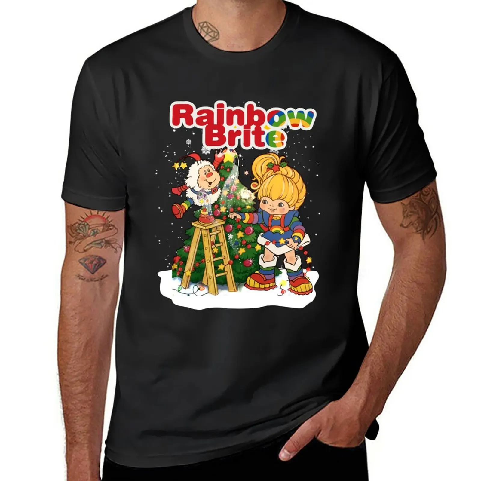 

Новые забавные Веселые радужные рождественские подарки для женских топов, тяжелые футболки, мужские Забавные футболки