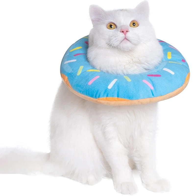 

Adjustable Cat Recovery Cones Collar Soft Cone for Cats Wound Healing Protective Cone After Surgery Elizabethan Kitten Collars