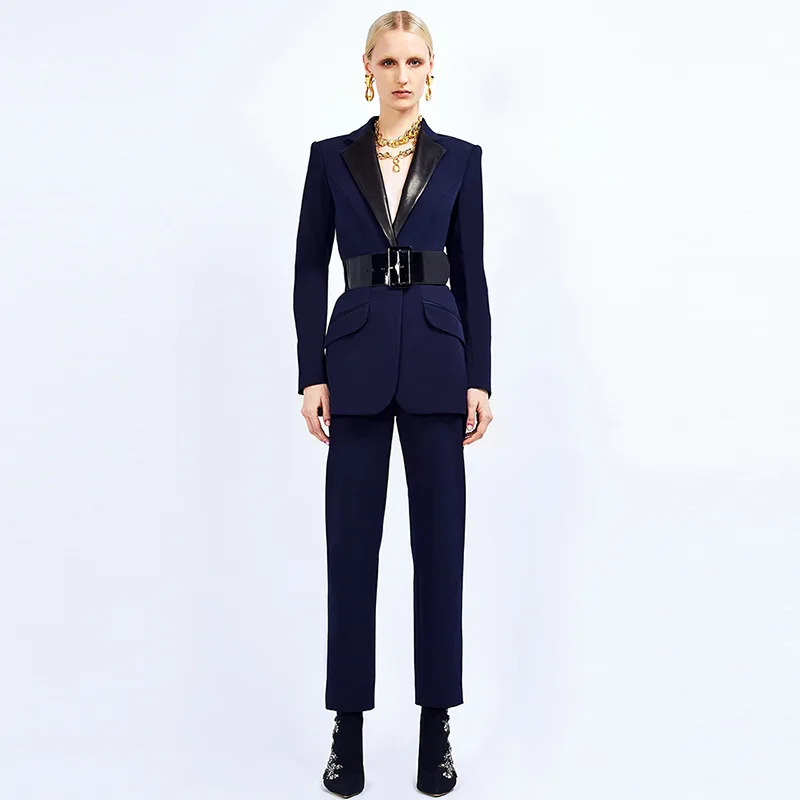 Spot 2023 New European and American Fashion Collar Collar Belt Mid length Suit Pants Set Two Pieces
Spot 2023 New European and American Fashion Collar Collar Belt Mid length Suit Pants Set Two Pieces