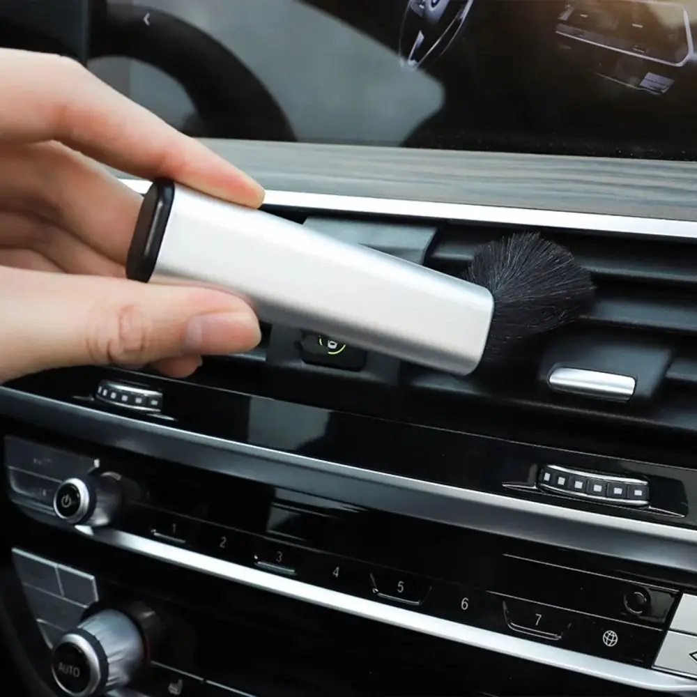 

Retractable Car Cleaning Brush New Air Conditioner Mini Computer Cleaning Brush Plastic Handle Telescopic Wool Small Brush