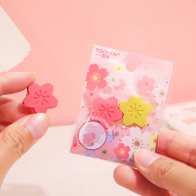 4pcs Kawaii Rubber Pencil Erasers Romantic Sakura Erasers for Kids Cute Correction Tools Office Supplies Korean Stationery
4pcs Kawaii Rubber Pencil Erasers Romantic Sakura Erasers for Kids Cute Correction Tools Office Supplies Korean Stationery