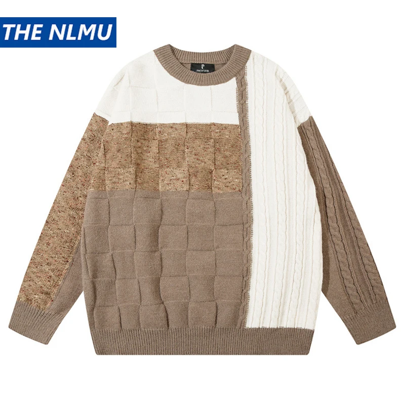 2023 Men Sweater Hipster Couple Retro Plaid Patchwork Knitted Sweaters Casual Pullover Hip Hop Streetwear Y2K Knitwear Unisex
2023 Men Sweater Hipster Couple Retro Plaid Patchwork Knitted Sweaters Casual Pullover Hip Hop Streetwear Y2K Knitwear Unisex
