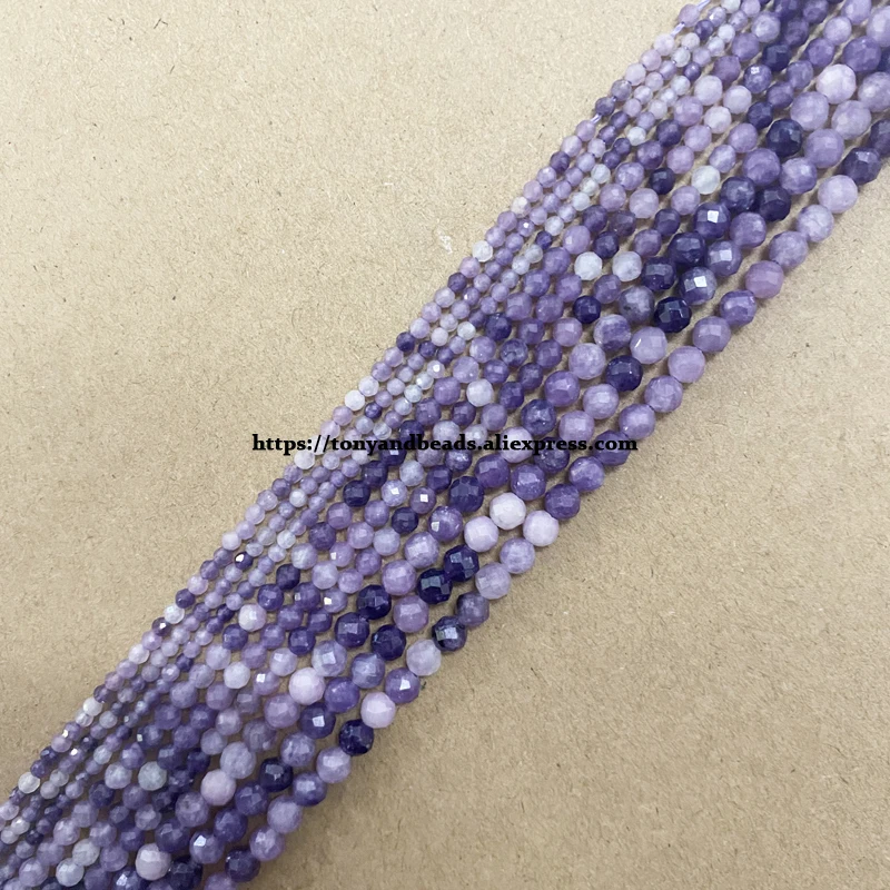 Small Diamond Cuts Faceted China Material Purple Lepidolite Round Loose Beads 15" 2 3 4MM Pick Size For Jewelry Making DIY
Small Diamond Cuts Faceted China Material Purple Lepidolite Round Loose Beads 15" 2 3 4MM Pick Size For Jewelry Making DIY