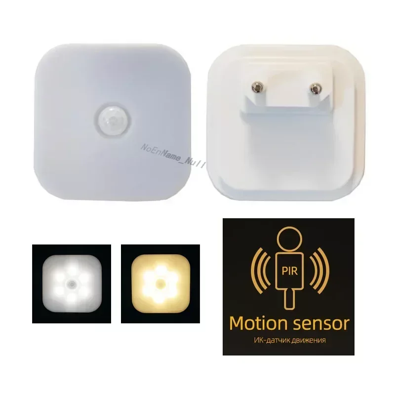 

Night Light With EU Plug Smart Motion Sensor LED Night Lamp wall lights for home Aisle WC Bedside Lamp For Hallway Pathway A3