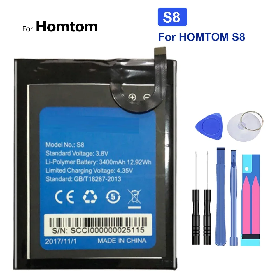 

Replacement Battery For HOMTOM S8 S 8 5.7 Inch 3400mAh