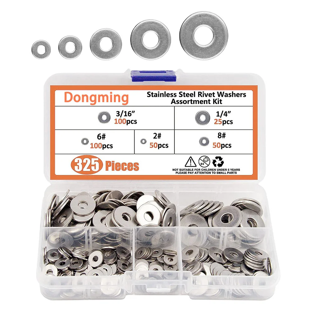 325pcs Backup Washers Assortment Size Washers Screw Fastener Stainless Steel Flat Washers
325pcs Backup Washers Assortment Size Washers Screw Fastener Stainless Steel Flat Washers