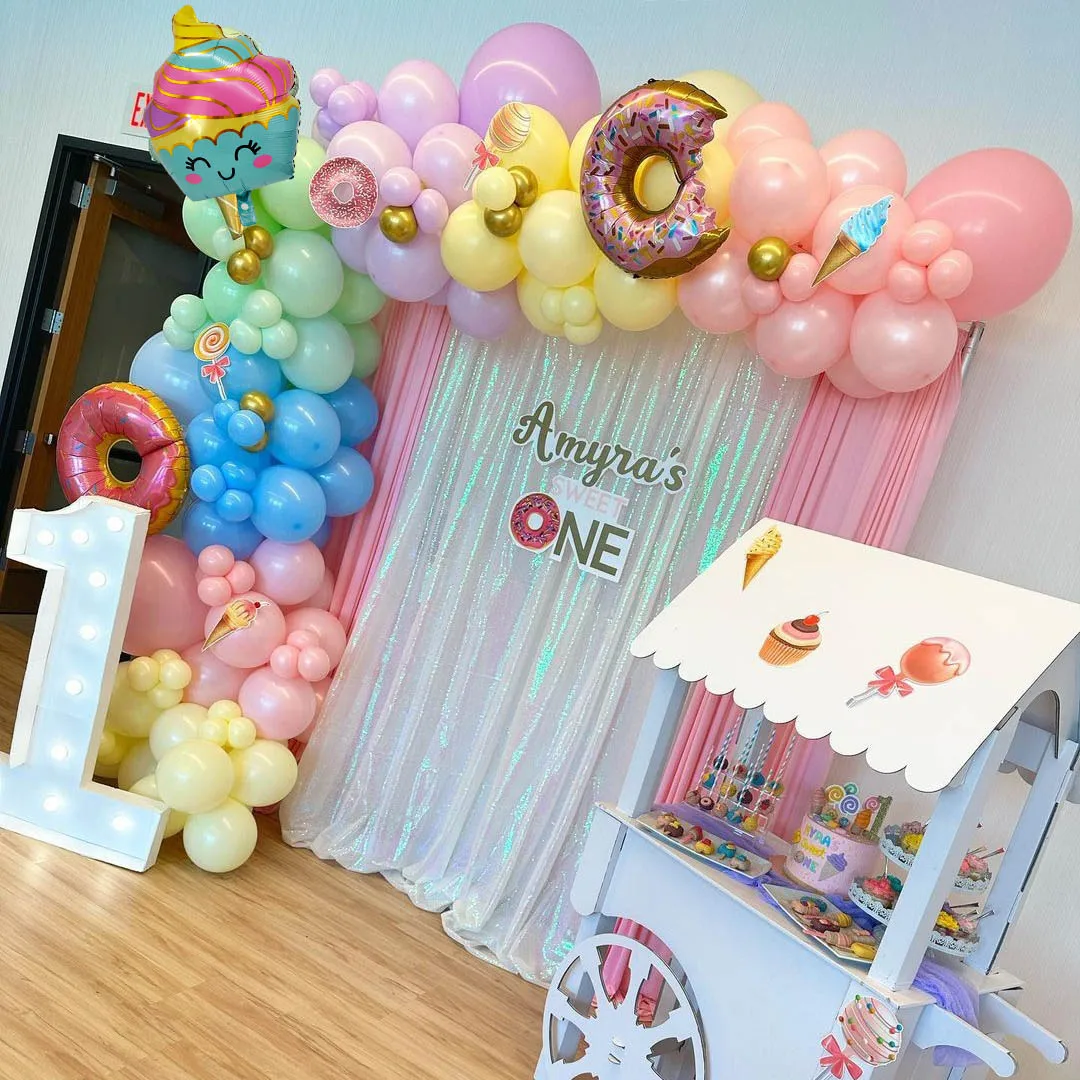 161pcs Doughnut Ice Cream Bar Foil Balloon Arch Kit Macaron Candy Latex Balloons Garland Baby Shower Kids Birthday Party Globos
161pcs Doughnut Ice Cream Bar Foil Balloon Arch Kit Macaron Candy Latex Balloons Garland Baby Shower Kids Birthday Party Globos