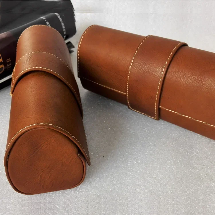 

PU Leather Glasses Case Brown spectacles Box Reading Glasses Storage Clean Cloth Free Send