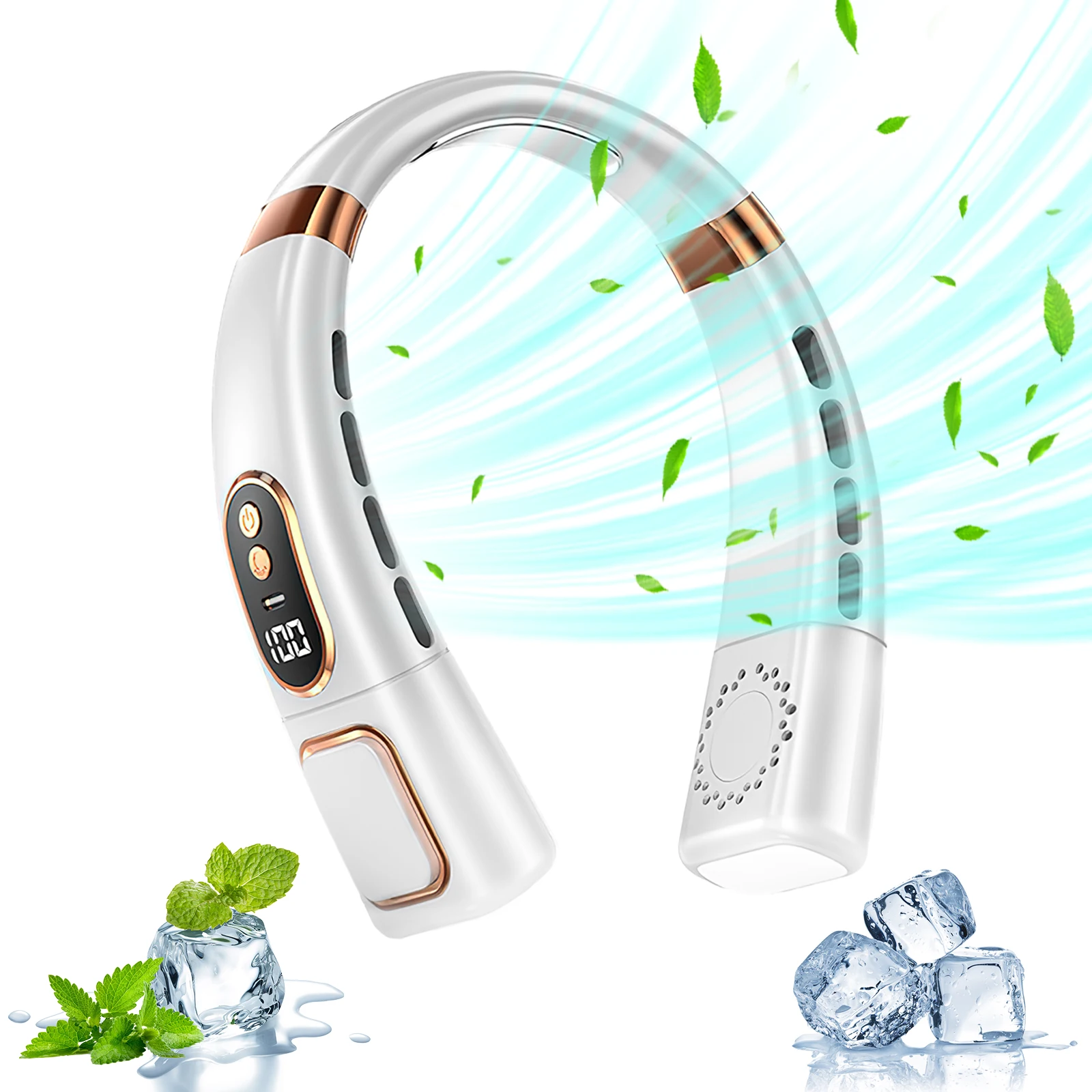 Hanging Neckfan Ice magnet cooling Portable Neck Fan Type-C Mute Multifunctional Leafless Electric Fan with Light 6 Mallzona S7e3c451bd4ea4e4abf72c87f92b263beV Hanging Neckfan Ice magnet cooling Portable Neck Fan Type-C Mute Multifunctional Leafless Electric Fan with Light Mallzona