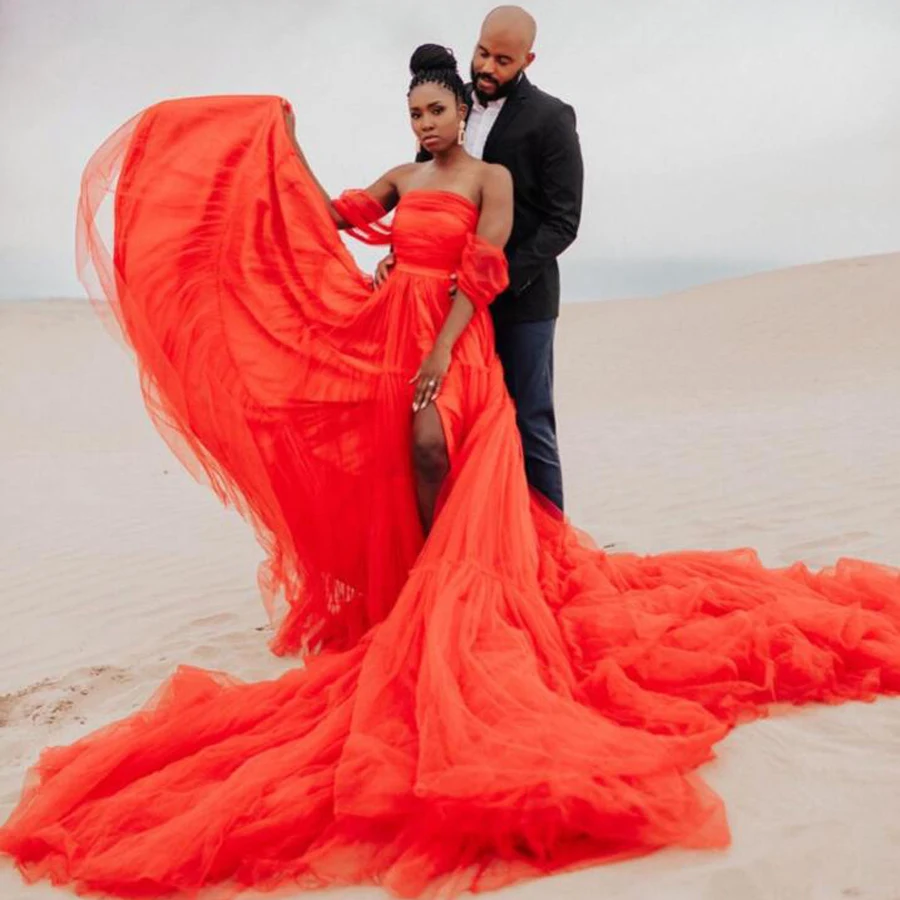 Red Maternity Dress with Train Open Back Photo Shoot Soft Tulle Sleeveless Pregnancy Dresses For Baby Shower Photography
Red Maternity Dress with Train Open Back Photo Shoot Soft Tulle Sleeveless Pregnancy Dresses For Baby Shower Photography