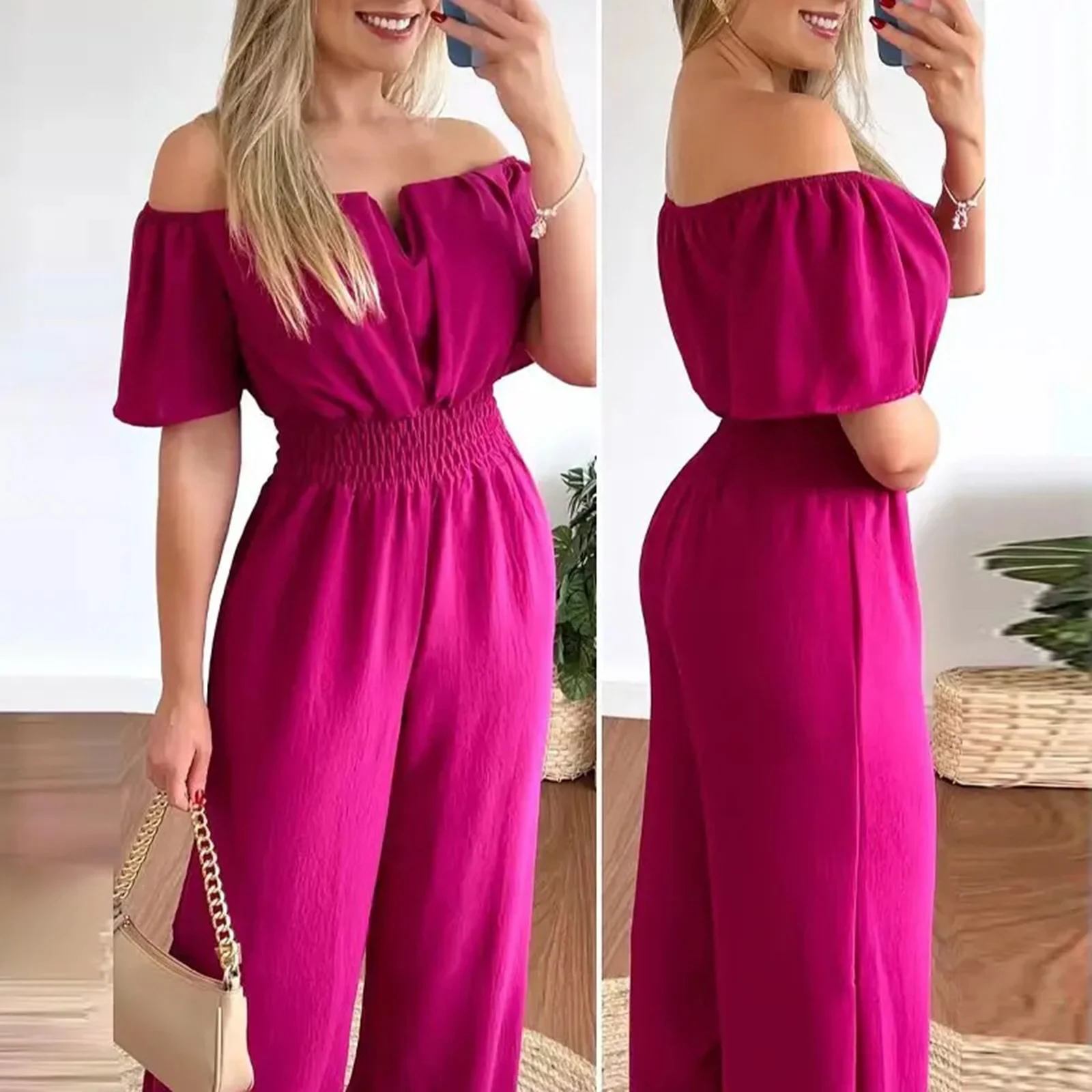 Women's Off Shoulder Jumpsuit Lady Loose Sleeveless Jumpsuits Suitable for Girl Woman Lover Mother NIN668
Women's Off Shoulder Jumpsuit Lady Loose Sleeveless Jumpsuits Suitable for Girl Woman Lover Mother NIN668