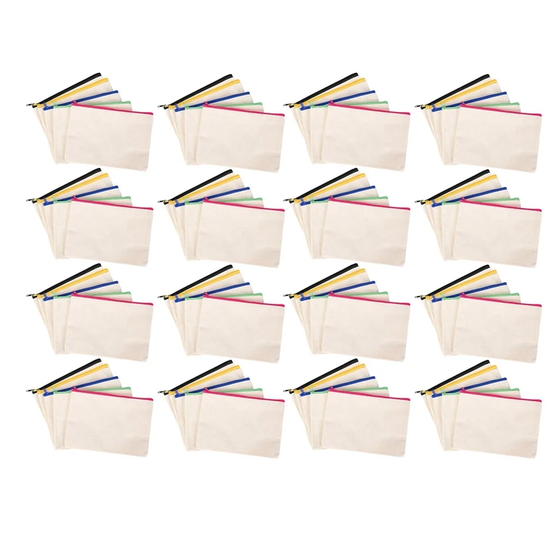 80Pcs Canvas Cosmetic Bag Canvas Zipper Bag Pencil Case DIY Travel Handmade Bag DIY Craft School Multicolor Zipper
80Pcs Canvas Cosmetic Bag Canvas Zipper Bag Pencil Case DIY Travel Handmade Bag DIY Craft School Multicolor Zipper