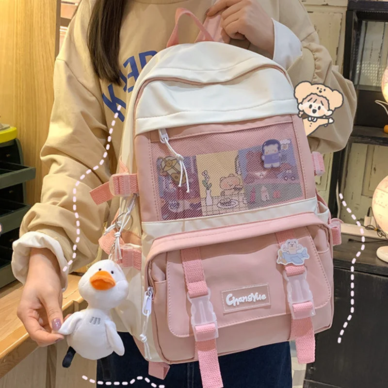 Модный женский нейлоновый рюкзак Kawai, милый школьный рюкзак для студентов, Повседневная вместительная сумка для книг для девочек-подростков
Модный женский нейлоновый рюкзак Kawai, милый школьный рюкзак для студентов, Повседневная вместительная сумка для книг для девочек-подростков