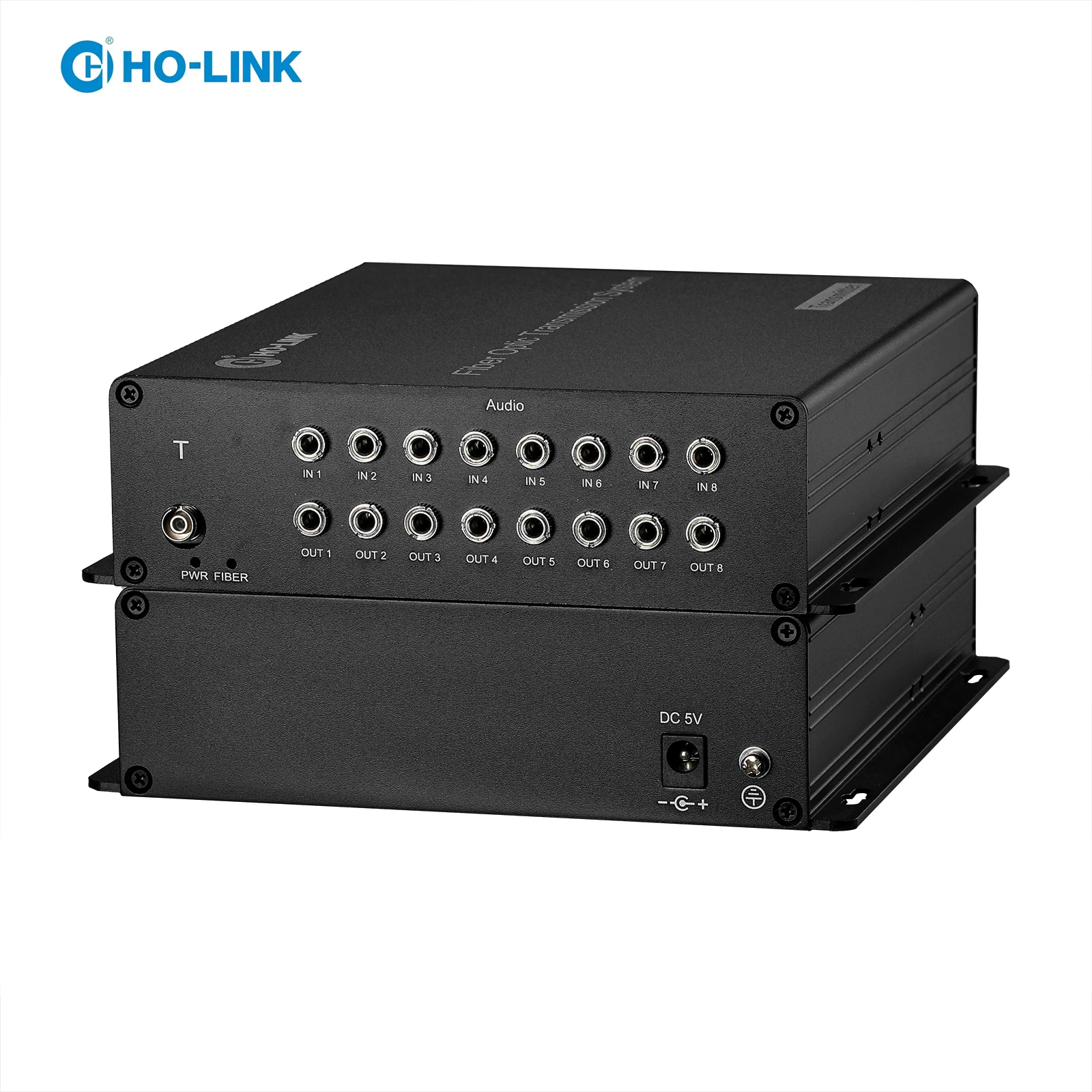 

8-channel Bidirectional digital-to-analog 3.5mm audio fiber optic converter
