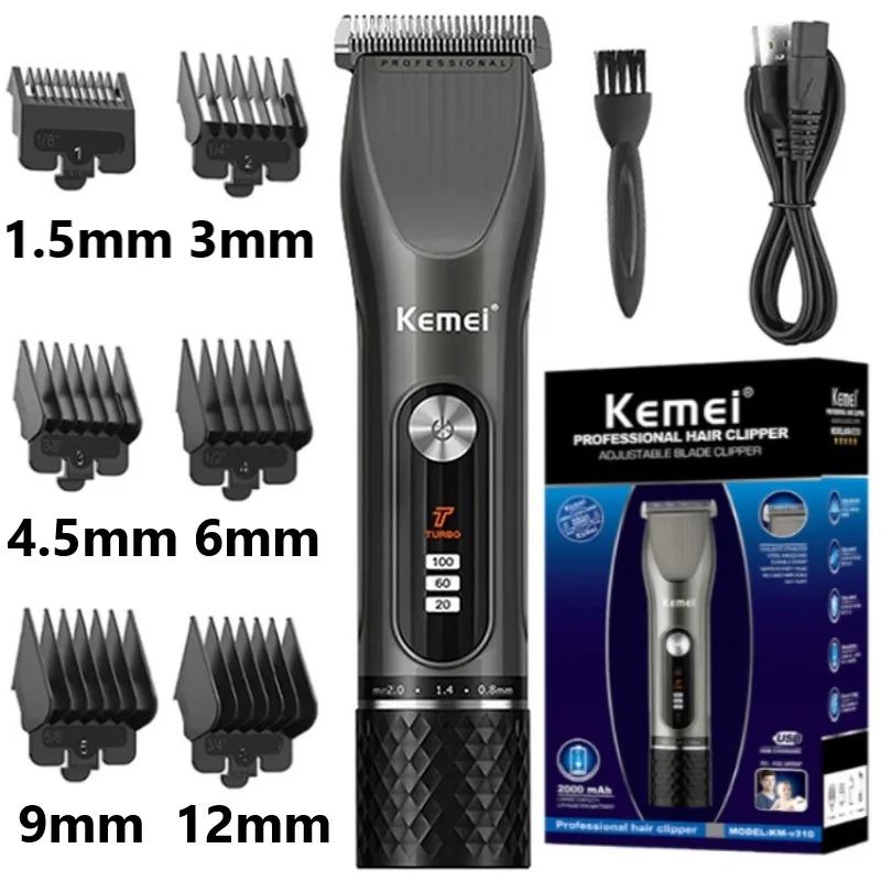 Kemei 12W Powerful Hair Clipper Professional Barber Shop Rechargeable Trimmer Led Display Cordless Hair Cutting Machine for Men
Kemei 12W Powerful Hair Clipper Professional Barber Shop Rechargeable Trimmer Led Display Cordless Hair Cutting Machine for Men