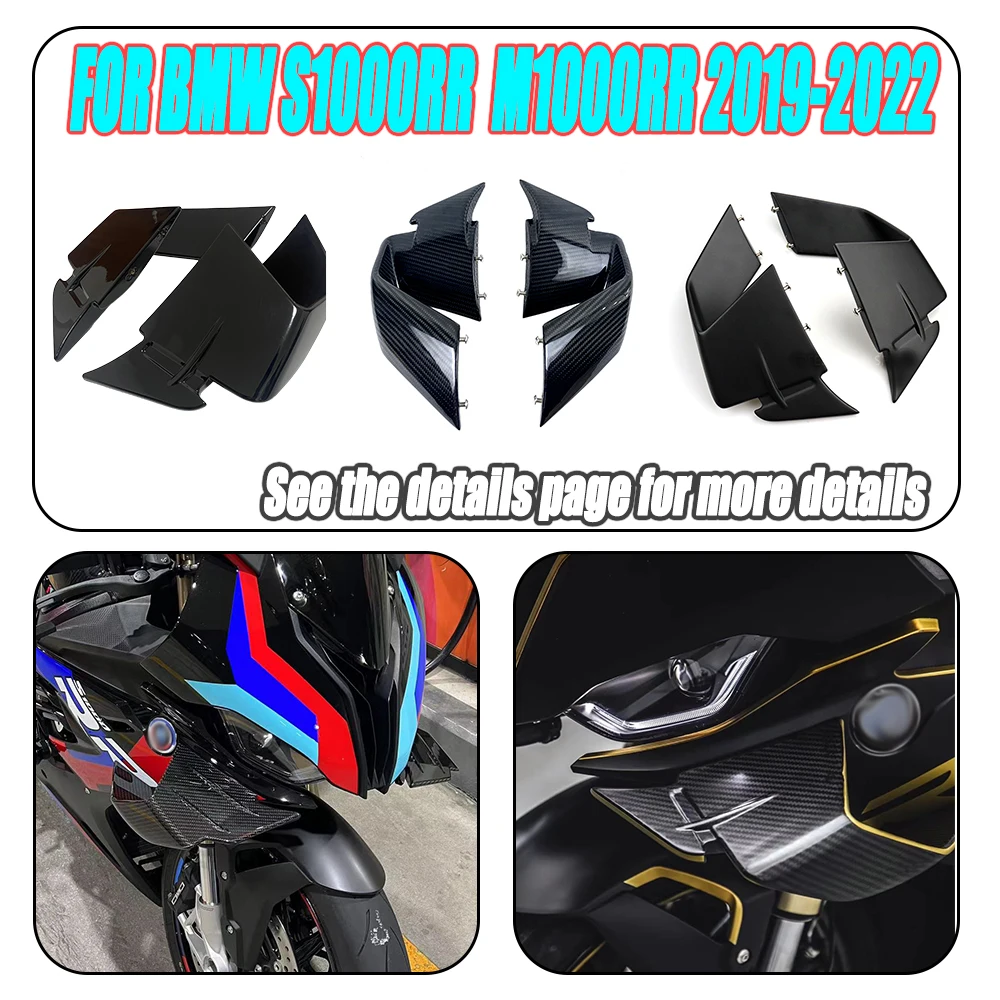 

2023 FOR BMW S1000RR S1000 RR M1000RR 2019 -2022 2020 2021 Motorcycle Fairing Side Winglet Aerodynamic Wing Deflector Spoiler