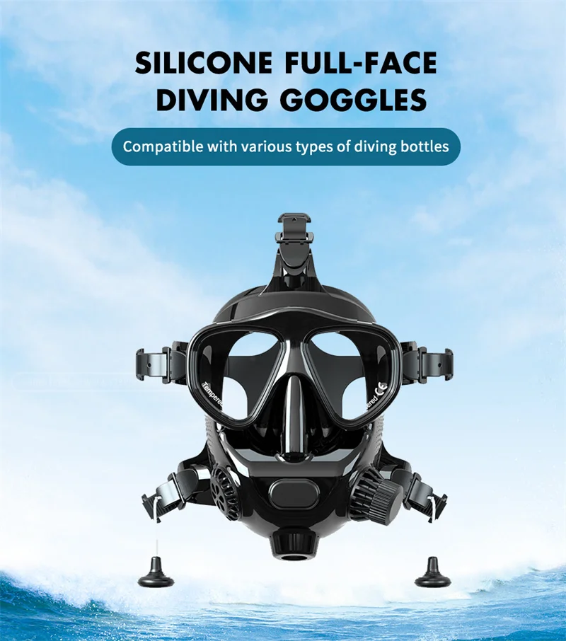 

Scuba Diving Mask Full Face Snorkel Masks Underwater Breathing Snorkeling Set Swimming Mask Scuba Diving Equipment