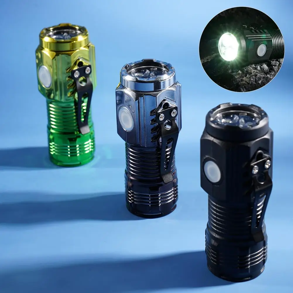 Mini Flashlight Super Portable Magnetic Attraction Three-eye Lighting Portable Flashlight New Led Chargeable Three-eyed S8P7
Mini Flashlight Super Portable Magnetic Attraction Three-eye Lighting Portable Flashlight New Led Chargeable Three-eyed S8P7