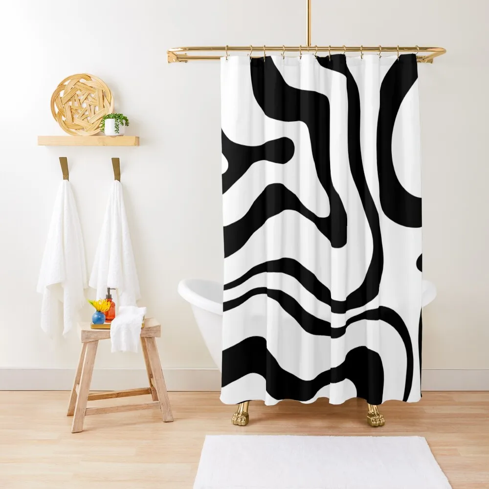 Zebra Swirl Abstract Pattern Square in Black and White Shower Curtain For Bathroom Shower Modern Accessory Bathrooms Curtain
Zebra Swirl Abstract Pattern Square in Black and White Shower Curtain For Bathroom Shower Modern Accessory Bathrooms Curtain