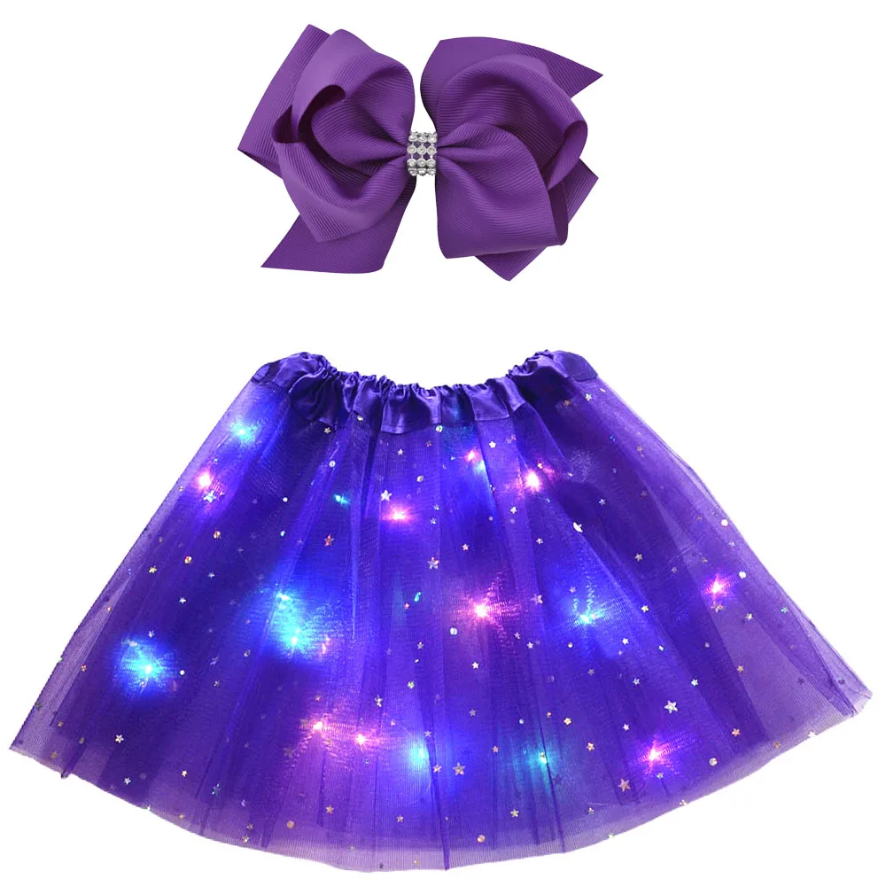 Girl Women LED Glowing Lights Star Layered Tulle Tutu Skirt Ballet Dressing Up Kids Decor Wedding Decoration Christmas
Girl Women LED Glowing Lights Star Layered Tulle Tutu Skirt Ballet Dressing Up Kids Decor Wedding Decoration Christmas