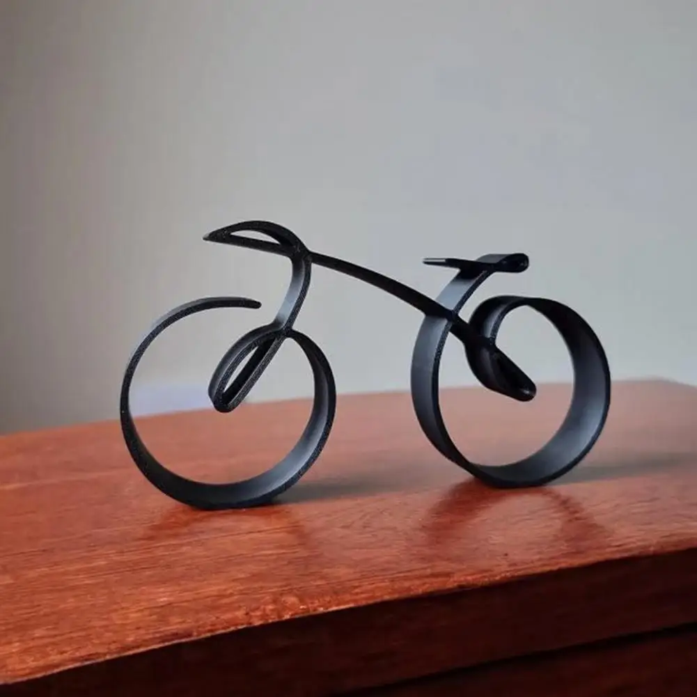 

Wire Framed Bicycle Sculpture Minimalistic Simple Style Fine Home Decoration Bike Silhouette Ornament