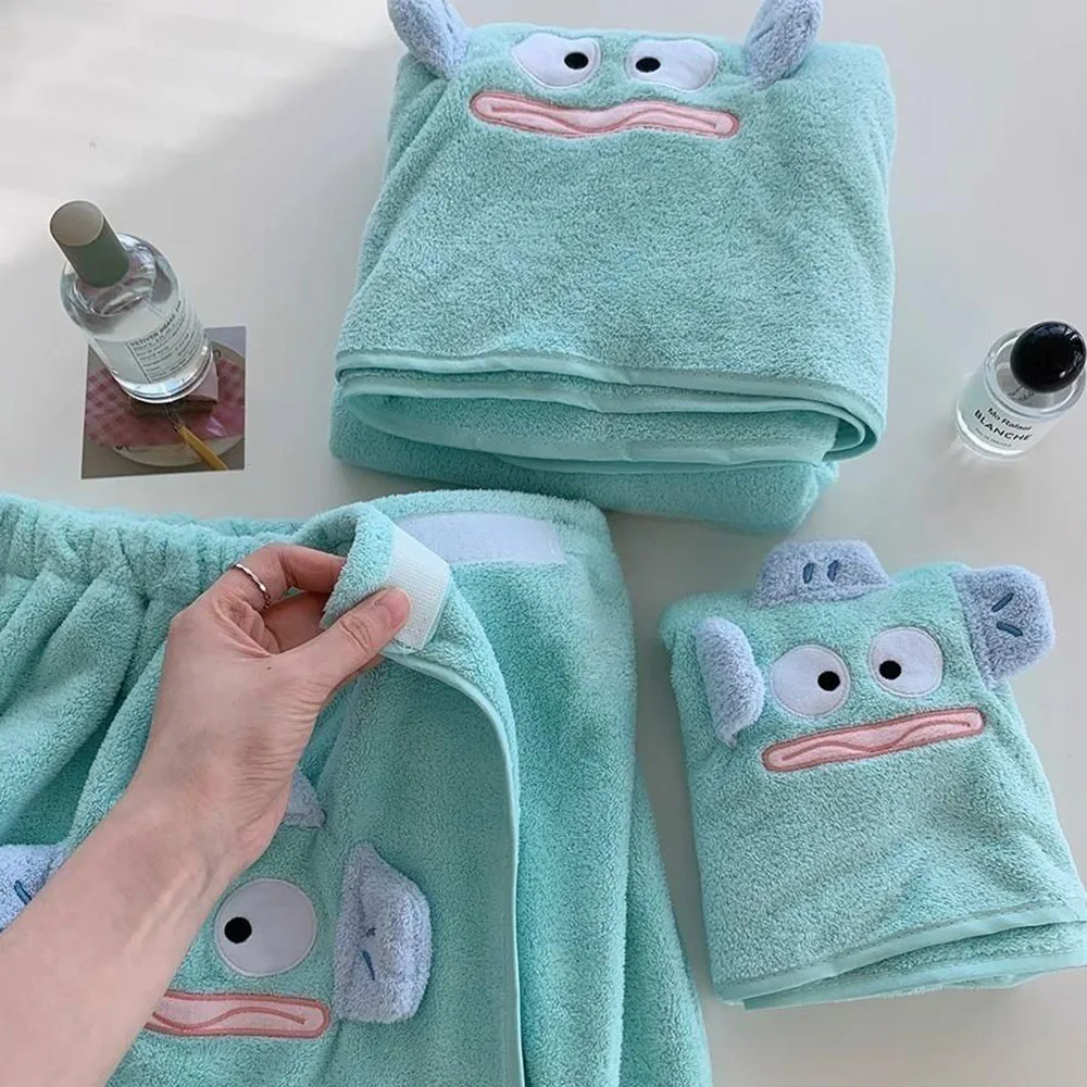 Мультяшное милое полотенце Sanrio Hangyodon, шапка для сухих волос поглощает воду и мягкая, не линяет волосы, банная юбка, банное полотенце
Мультяшное милое полотенце Sanrio Hangyodon, шапка для сухих волос поглощает воду и мягкая, не линяет волосы, банная юбка, банное полотенце