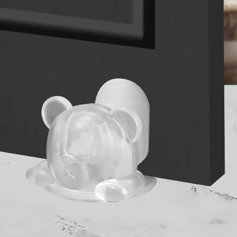 

Rubber Door Stoppers Reusable Transparent Bear Shape Door Stoppers for Home Dormitory Offices Apartment Door Stopper supplies