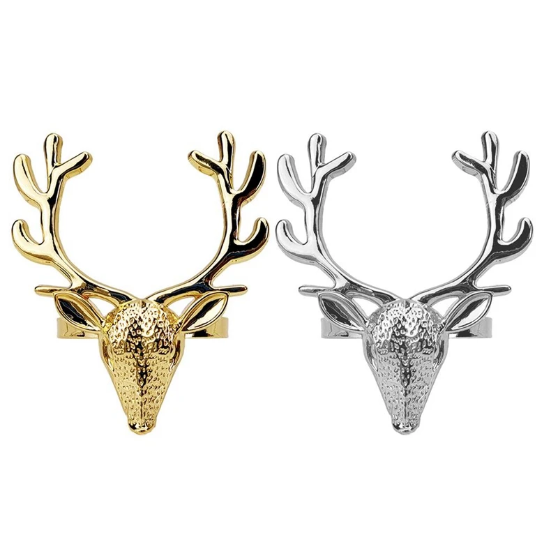 6Pcs Deer Head Napkin Buckle Christmas Deer Napkin Ring Hotel Decoration Cloth Buckle Metal Napkin Ring
6Pcs Deer Head Napkin Buckle Christmas Deer Napkin Ring Hotel Decoration Cloth Buckle Metal Napkin Ring