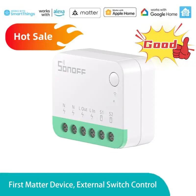 Умный выключатель SONOFF MINIR4M, домашний мини-Модуль Автоматизации, локальное соединение для Alexa Google Home, умные вещи, 1 ~ 20 шт.
Умный выключатель SONOFF MINIR4M, домашний мини-Модуль Автоматизации, локальное соединение для Alexa Google Home, умные вещи, 1 ~ 20 шт.
