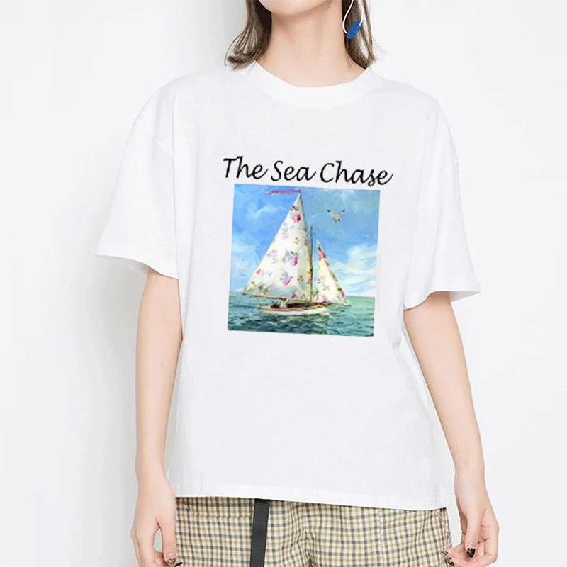 The Sea Chase Cotton T Shirt Women Summer New Oversized Solid Tees Casual Basic Loose Tshirt Chic O Neck Female Tops
The Sea Chase Cotton T Shirt Women Summer New Oversized Solid Tees Casual Basic Loose Tshirt Chic O Neck Female Tops
