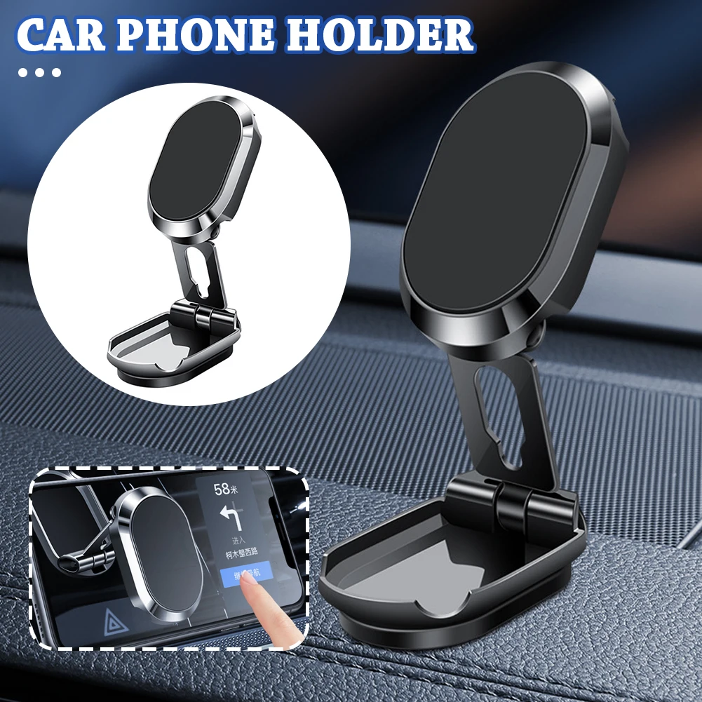 

Foldable Magnetic Car Phone Holder Extra Strong Car Bracket in Car Gps Air Vent 360° Rotatable Cellphone Support