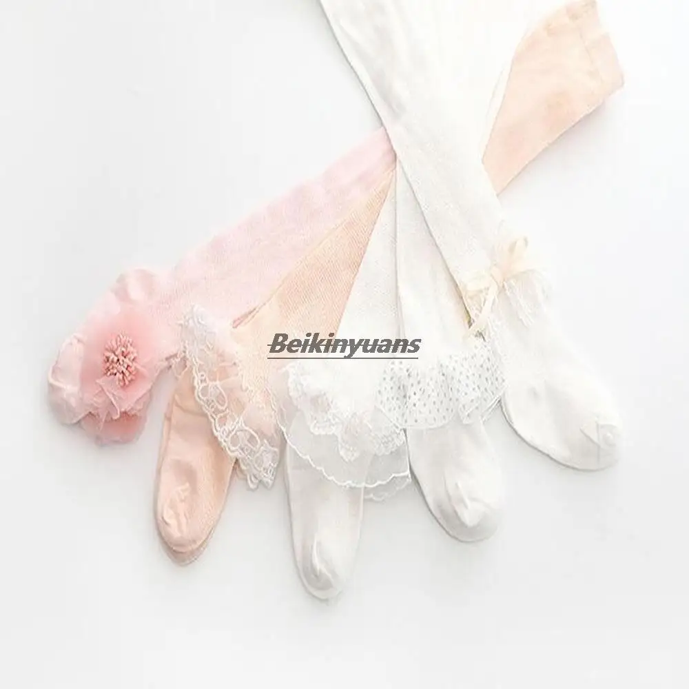 

Girls leggings lace summer cotton super thin baby baby baby big pp conjoined pantyhose