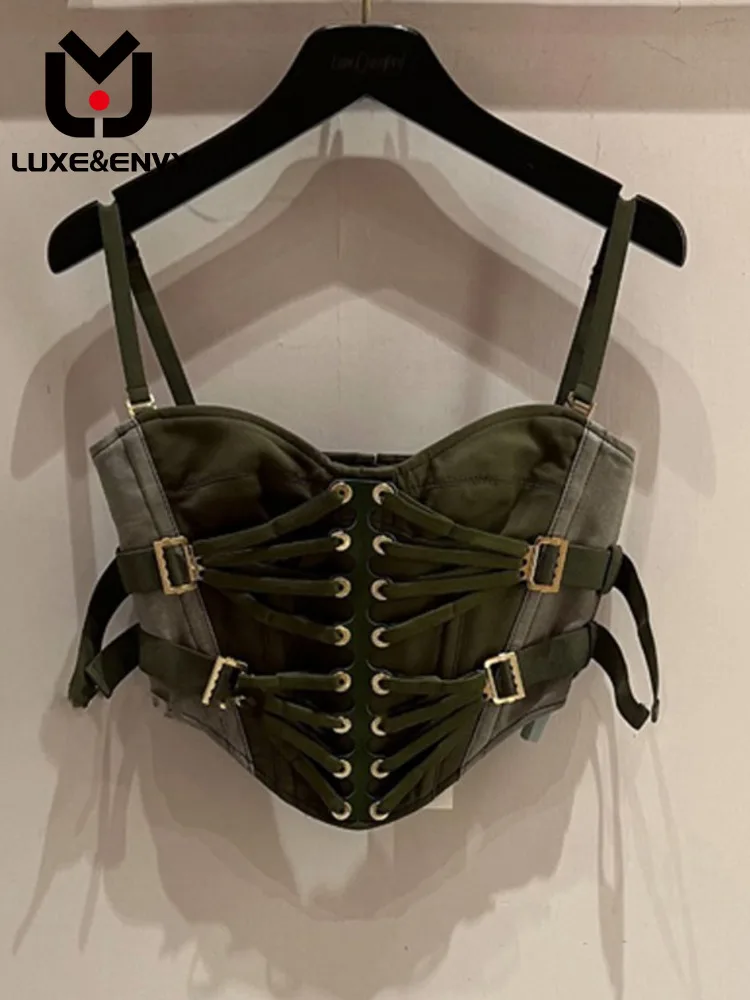 LUXE&ENVY High-grade Lace-up Sexy Light Luxury Suspender Vest For Female Minority In 2023 Summer New Waistband Slim Short Top
LUXE&ENVY High-grade Lace-up Sexy Light Luxury Suspender Vest For Female Minority In 2023 Summer New Waistband Slim Short Top