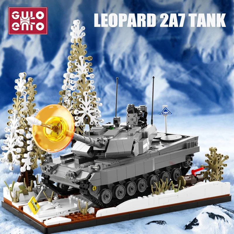 GULO GULO Leopard 2A7 Tank Military Building Blocks German Assembly Kit Bricks Set Kids Toys DIY Christmas Gifts for Boys Adults
GULO GULO Leopard 2A7 Tank Military Building Blocks German Assembly Kit Bricks Set Kids Toys DIY Christmas Gifts for Boys Adults