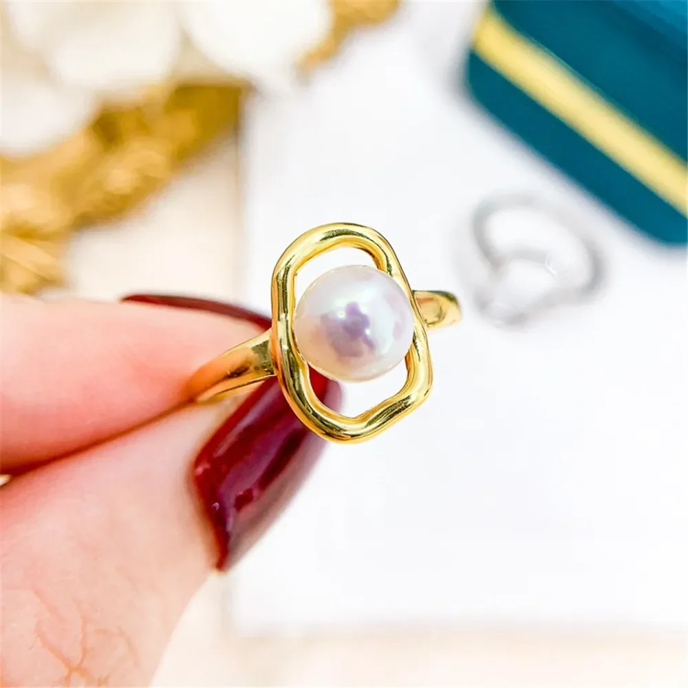 DIY Pearl Ring Accessories S925 Sterling Silver Ring Empty Set Fashion Edition Ring Silver Set Women's Fit 7-8mm Round Beads
DIY Pearl Ring Accessories S925 Sterling Silver Ring Empty Set Fashion Edition Ring Silver Set Women's Fit 7-8mm Round Beads