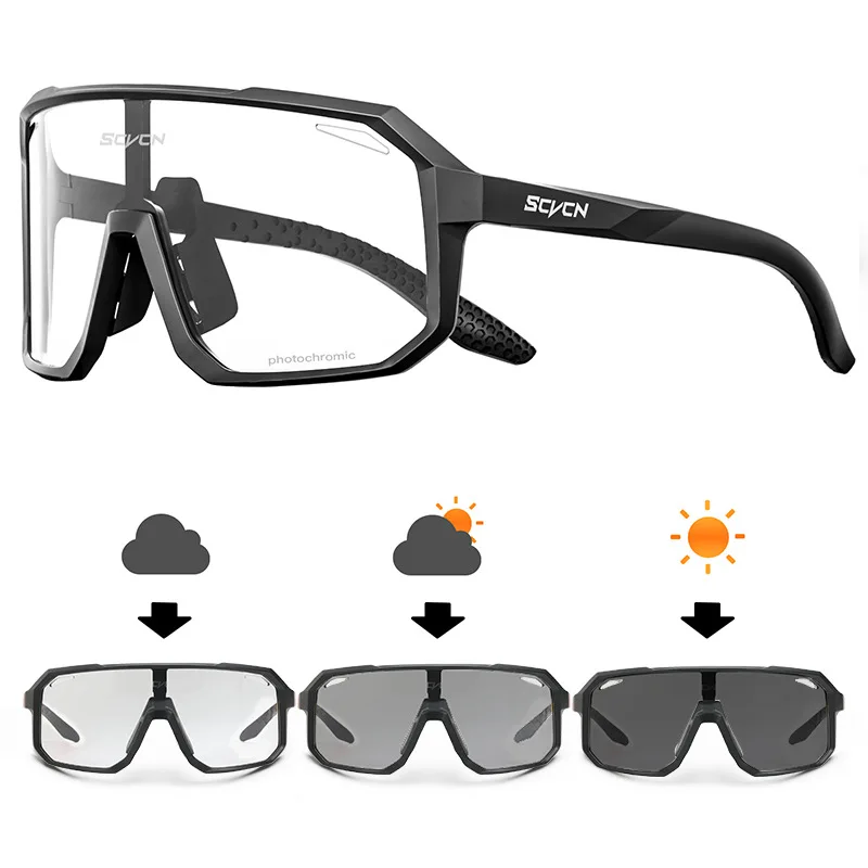 

Солнцезащитные очки фотохромные UV400 для мужчин и женщин, защитные аксессуары для езды на горном велосипеде