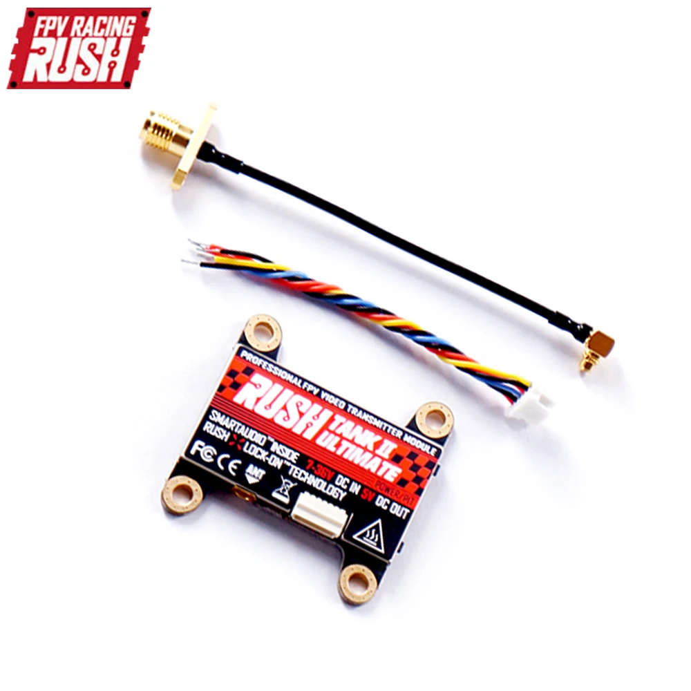 RUSHFPV RUSH Tank II Ultimate VTX 5.8G 48CH RaceBand Pitmode 25mW 200mW 500mW 800mW Adjustable FPV VTX 2-8S for RC Racing Drone
RUSHFPV RUSH Tank II Ultimate VTX 5.8G 48CH RaceBand Pitmode 25mW 200mW 500mW 800mW Adjustable FPV VTX 2-8S for RC Racing Drone