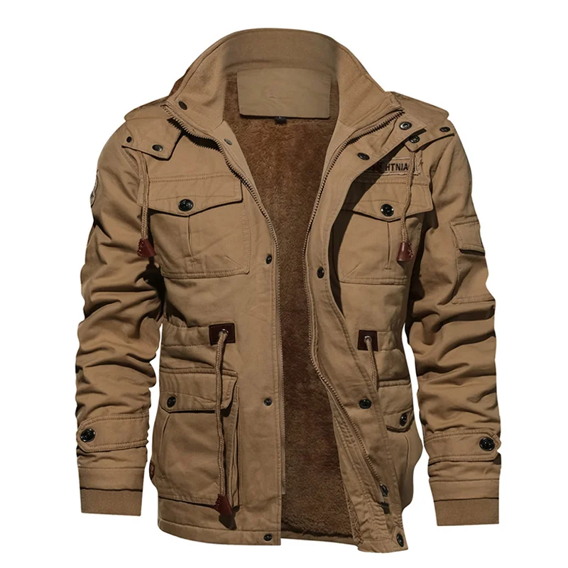 Bingchenxu Military Thicken Fleece Jacket Mens Winter Casual Hooded Jacket Coat Pilot Cargo Cotton Jackets Windbreaker Parka Man
Bingchenxu Military Thicken Fleece Jacket Mens Winter Casual Hooded Jacket Coat Pilot Cargo Cotton Jackets Windbreaker Parka Man