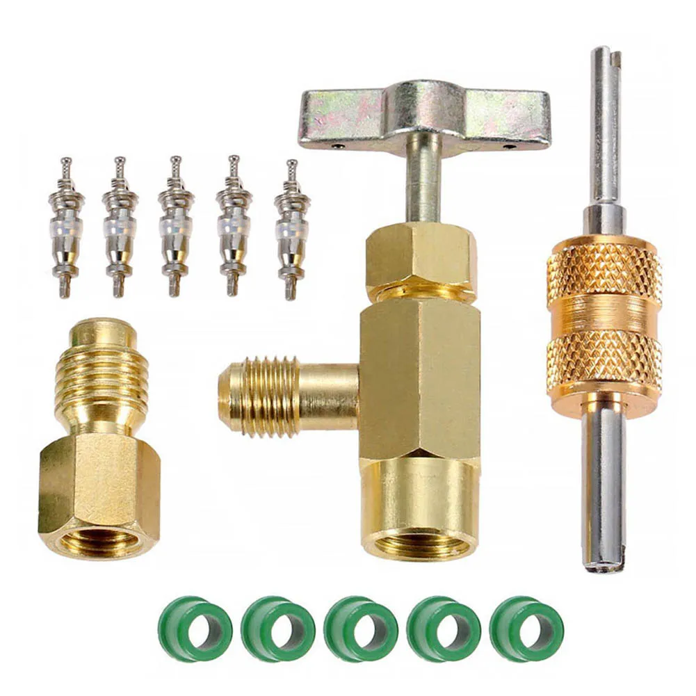 1Pc R134A Can Tap Valve Tank Adapter Kit Accessories For 1/4\" 1/2\" AC Charging Hose GoldBrass Universal For Car Service
1Pc R134A Can Tap Valve Tank Adapter Kit Accessories For 1/4\" 1/2\" AC Charging Hose GoldBrass Universal For Car Service
