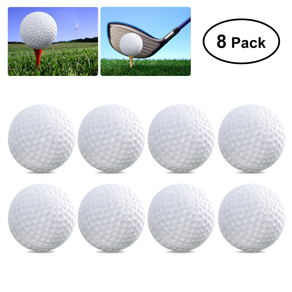 TOYMYTOY 8pcs Plastic Balls Game Toy Balls Practice Balls for Kids Children Golfer (White)
TOYMYTOY 8pcs Plastic Balls Game Toy Balls Practice Balls for Kids Children Golfer (White)