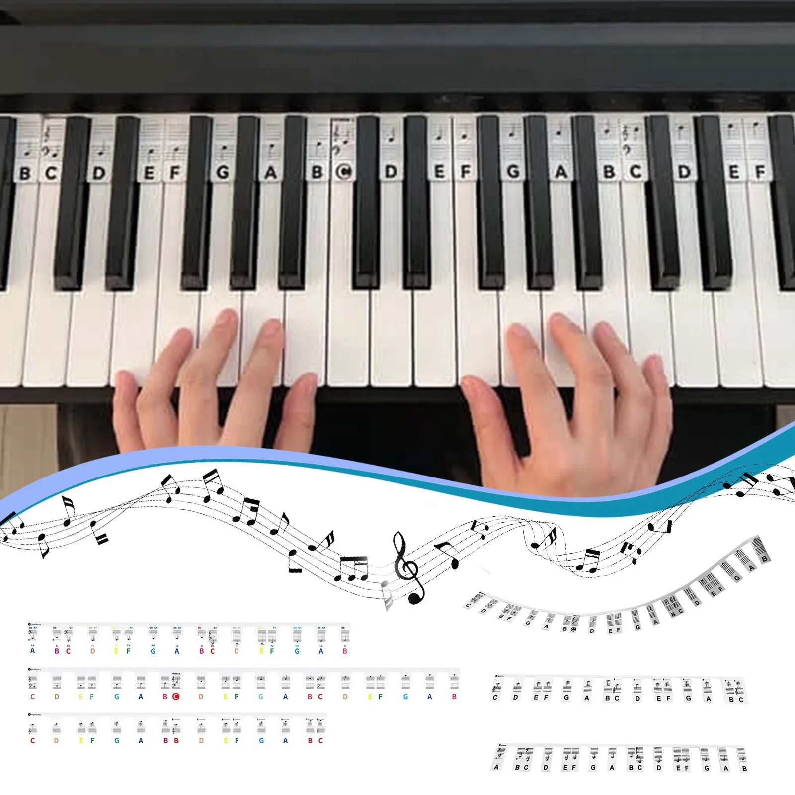 2023 Removable Silicone Piano For Key Labels Piano Keyboard Stickers Piano Rake Notes Marker Overlay For Piano Fingering
2023 Removable Silicone Piano For Key Labels Piano Keyboard Stickers Piano Rake Notes Marker Overlay For Piano Fingering