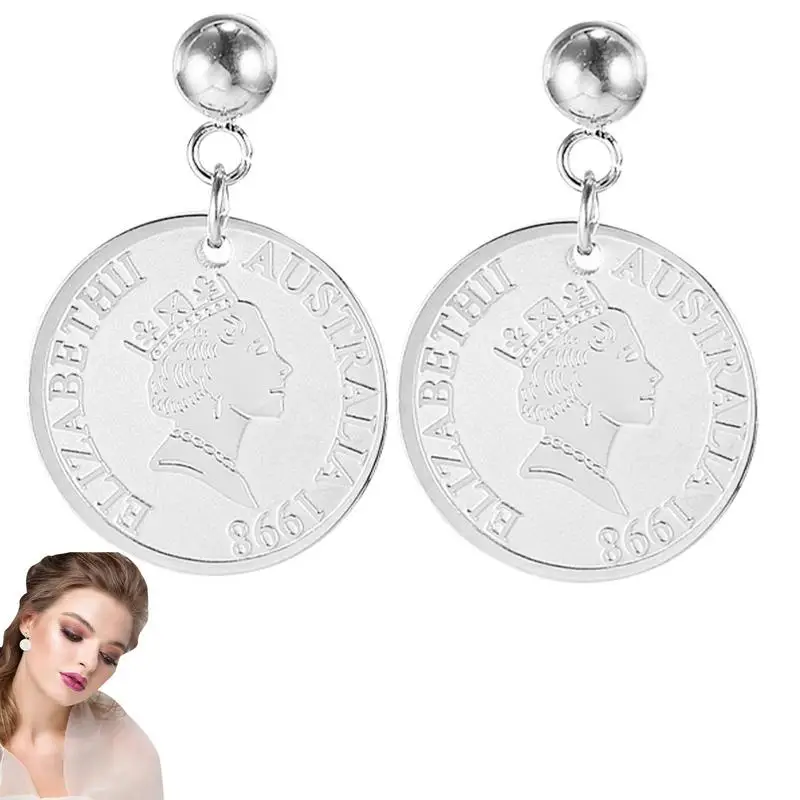 Queens Earrings Engraved Earrings Queen Coin Earrings With Queens Face Figure Classic Party Women Earrings Silver And Gold Color
Queens Earrings Engraved Earrings Queen Coin Earrings With Queens Face Figure Classic Party Women Earrings Silver And Gold Color