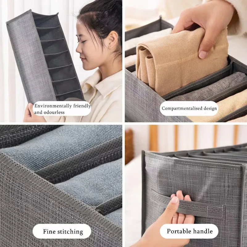 Divider Jeans Wardrobe Clothes Storage Box Closet Organizer Drawer Bras Underwears Sock Storage Bags Household Finishing Bags
Divider Jeans Wardrobe Clothes Storage Box Closet Organizer Drawer Bras Underwears Sock Storage Bags Household Finishing Bags